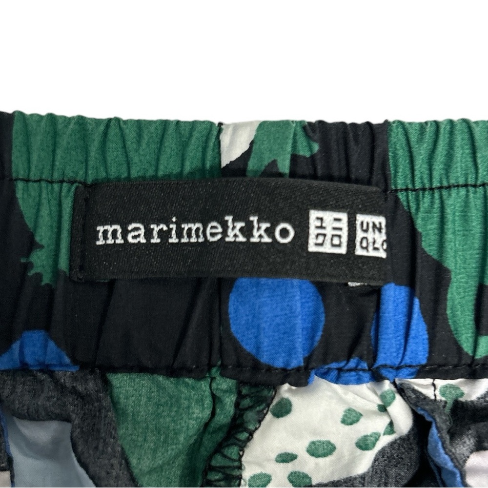 Marimekko Black, Green, and Blue Patterned Women Shorts - Picture 3 of 8
